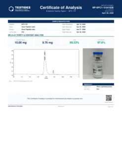 BPC-157 COA Canada lab-tested peptide purity report