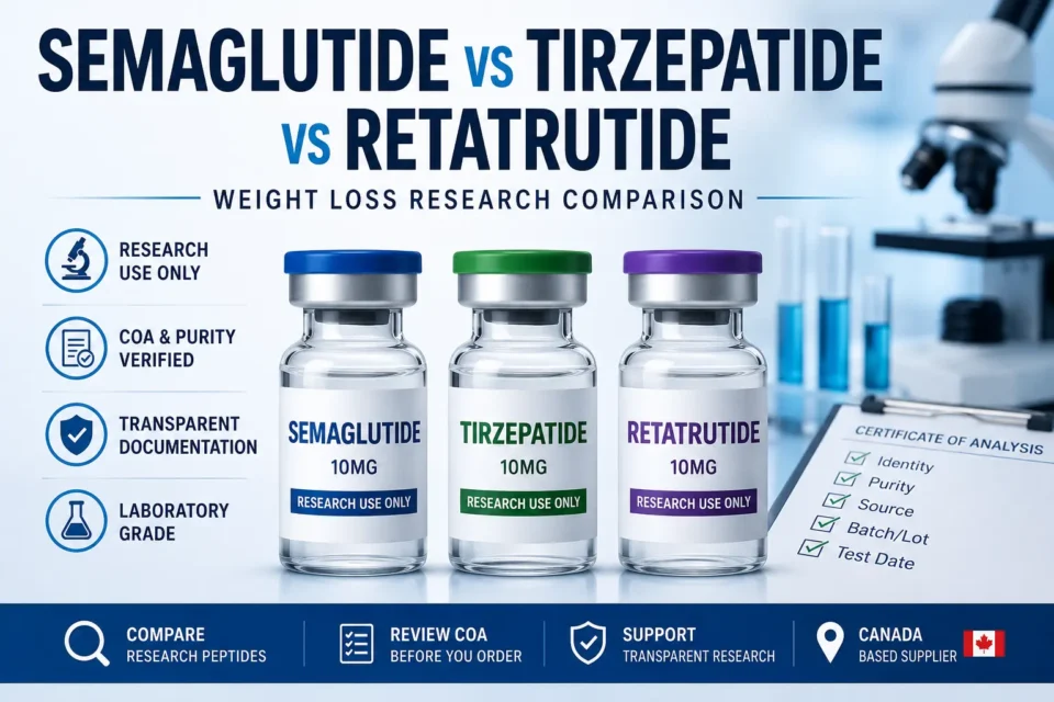 Semaglutide vs Tirzepatide vs Retatrutide